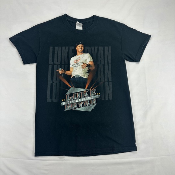 Luke Bryan Tour 2014 Graphic T Shirt Black Mens Small Concert Country Music - Picture 1 of 6